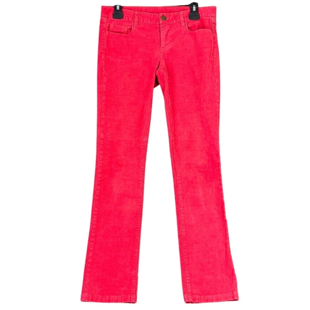 J.Crew City Fit Corduroy Pants Size 28R Red Casual Straight Leg Preppy‎ Everyday